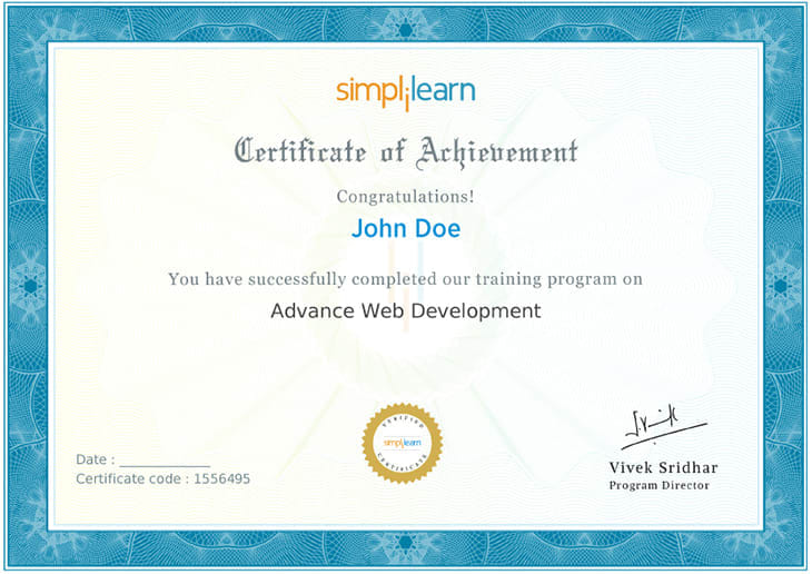 Advanced Web Development Certificate