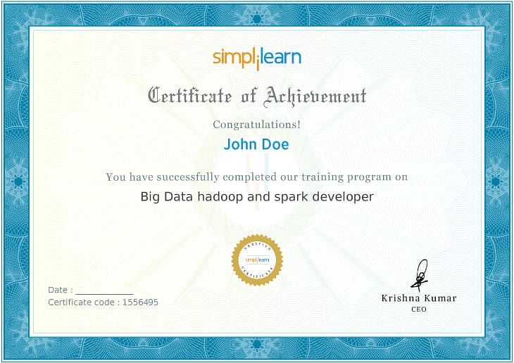 Big Data Hadoop Certificate