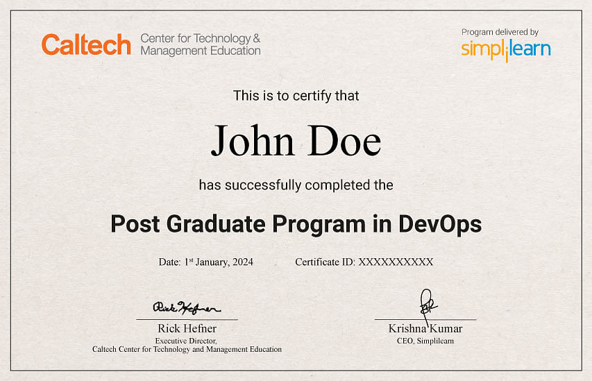 Caltech Post Graduate Program In Devops Best Online DevOps Course and Certification [2025]