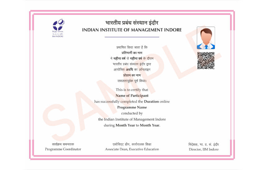 IIM Indore Certificate