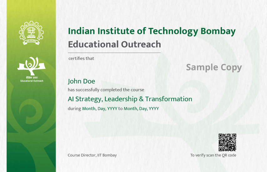 Illustrative certificate only