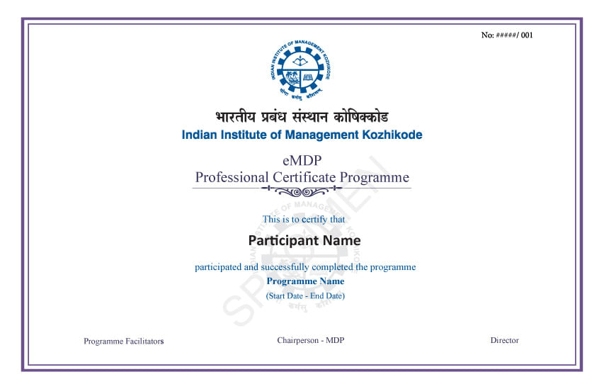 Program Certificate