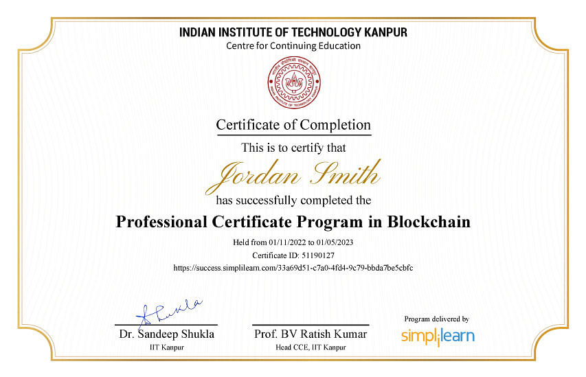 IIT Kanpur Certificate