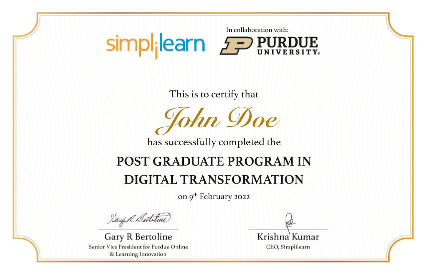 Harvard Digital Transformation Course Digital Transformation Certification Course Online | Simplilearn