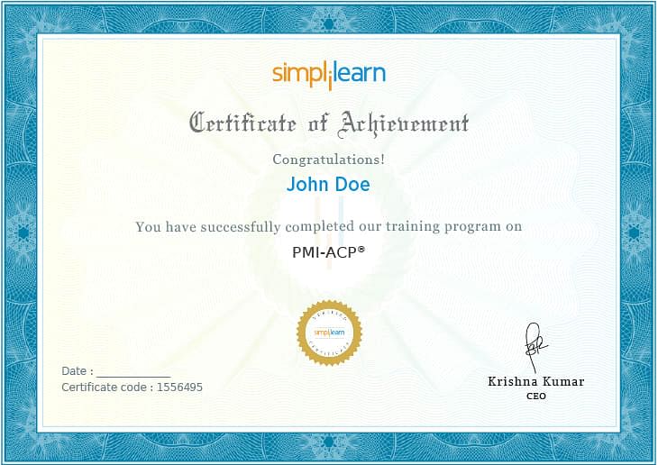 PMI-ACP Certificate