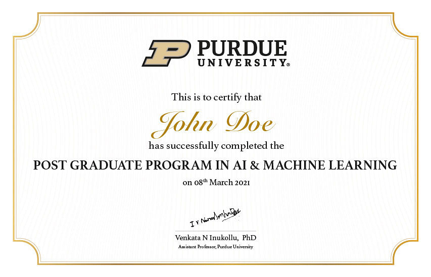 Ai And Ml Certification Courses Pgp With Purdue