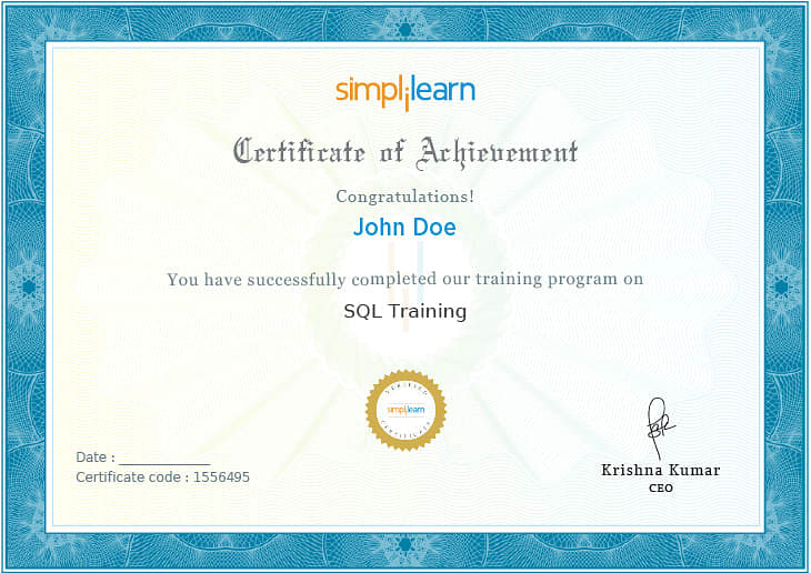 SQL Certification training | SQL Certification course | Simplilearn