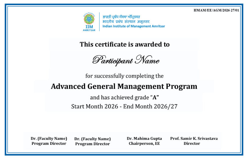 Illustrative certificate only