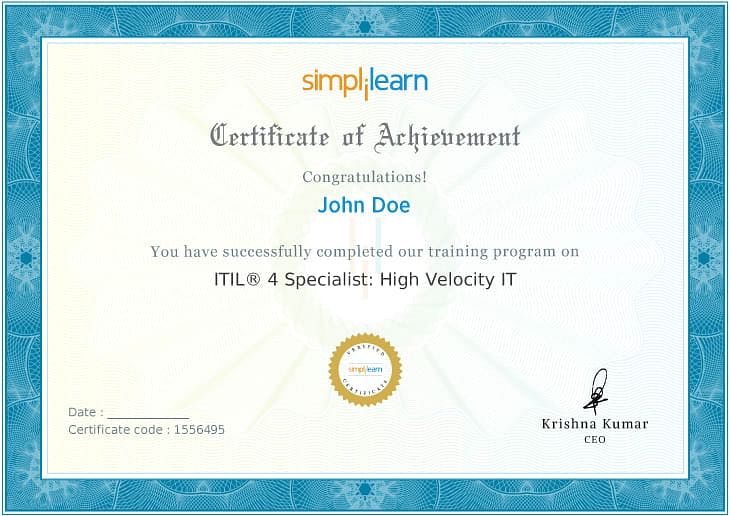 ITIL® 4 Specialist: High Velocity IT Course