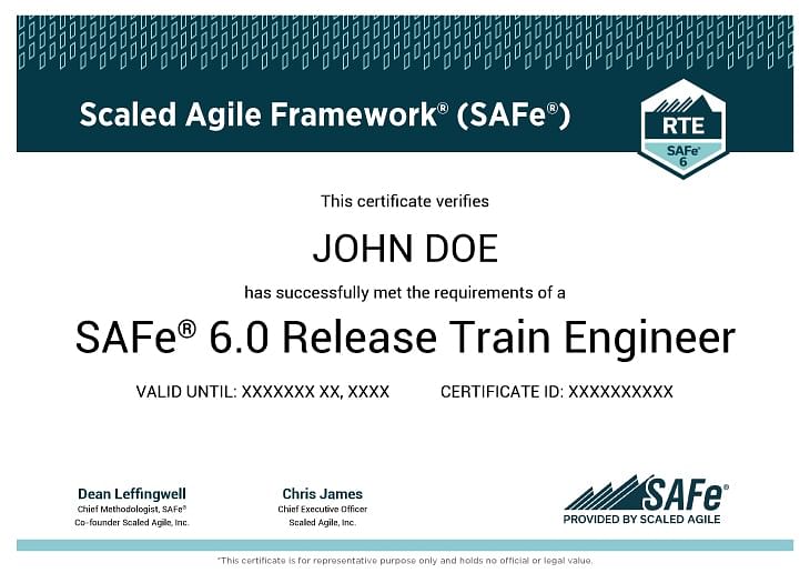 Safe Release Train Engineer (RTE) Certification