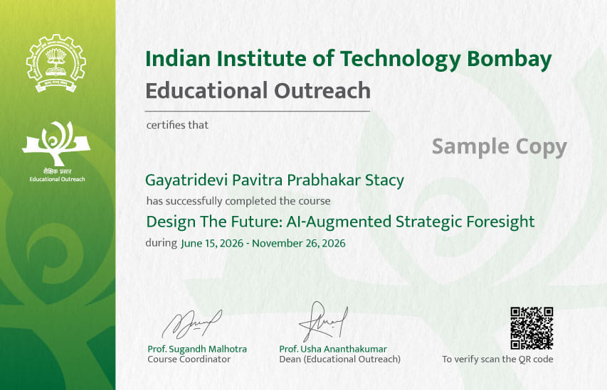 Illustrative certificate only