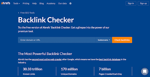 Ahrefs_Backlink_Checker_1