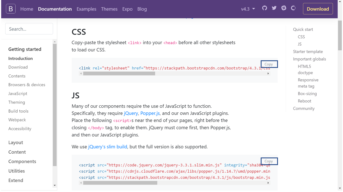 Bootstrap cdn