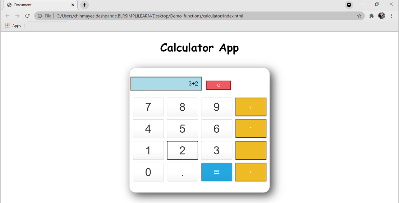 A Calculator App In Javascript