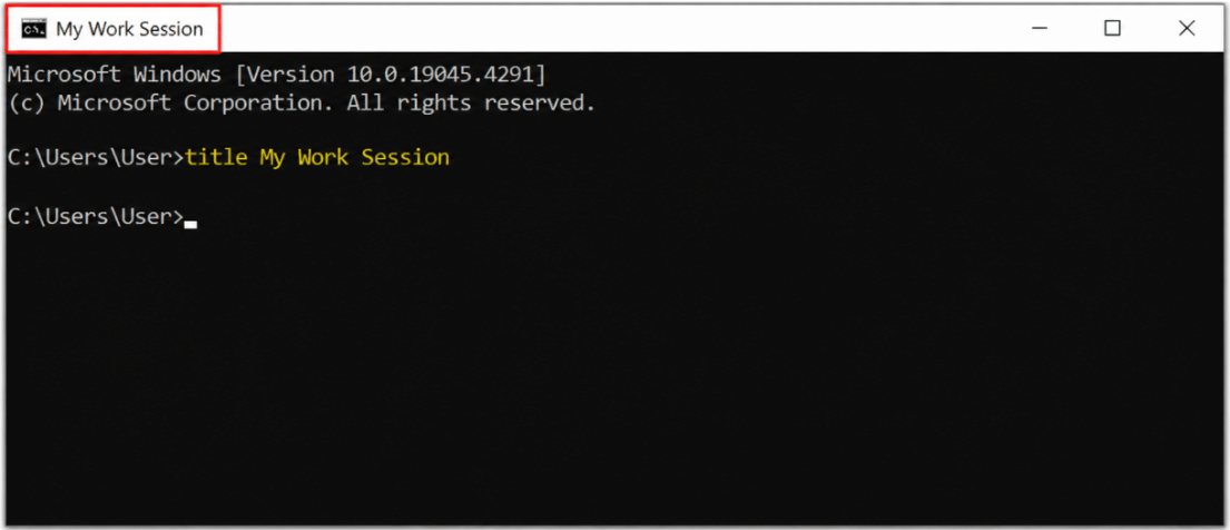 Change the Title of the Command Prompt Window