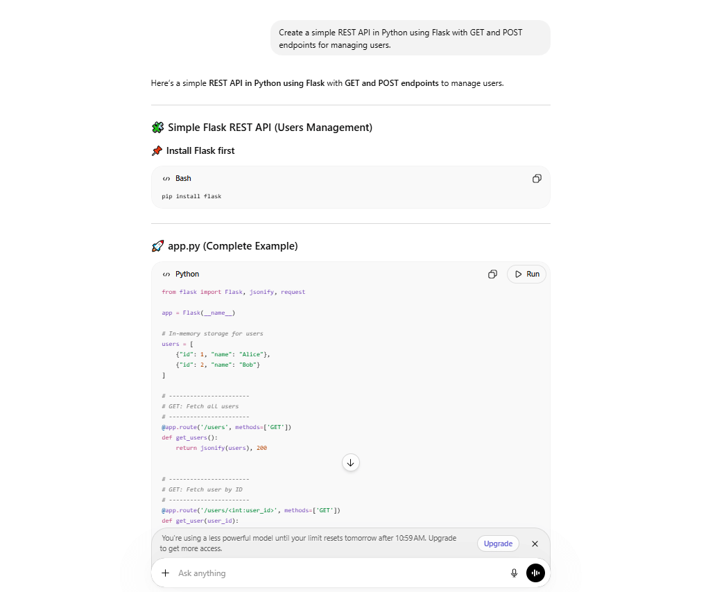 ChatGPT Output Example1