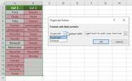 Three Column Comparison Chart