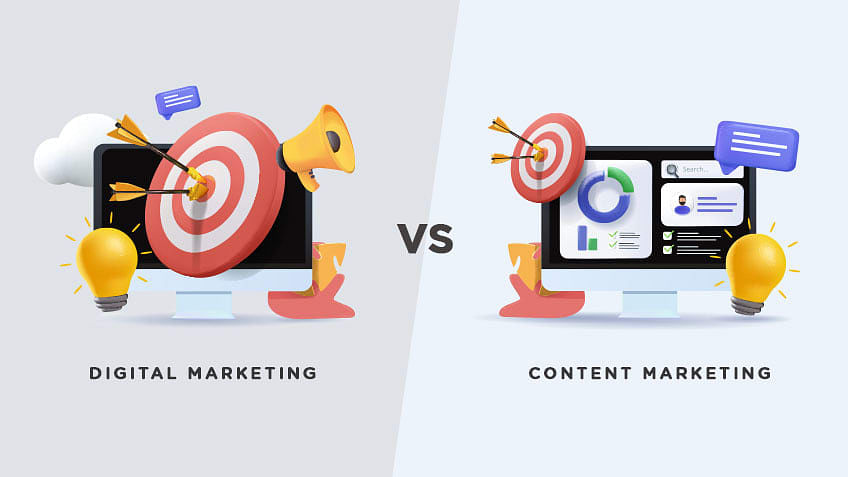 Is content marketing the same as digital marketing?