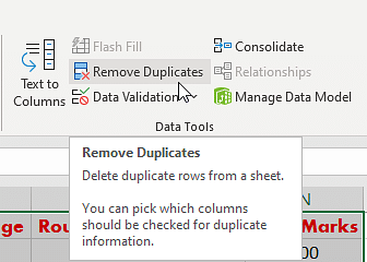 Excel-Dữ liệu-Làm sạch-dữ liệu-Loại bỏ-Bản sao-tùy chọn.