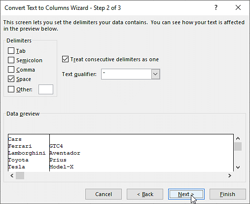 Data-Cleaning-Text-to-Column-Original-space.