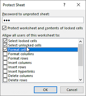 how to make assignment on ms excel Excel-Worksheet-right-click-Protect-cells-dialog-box.