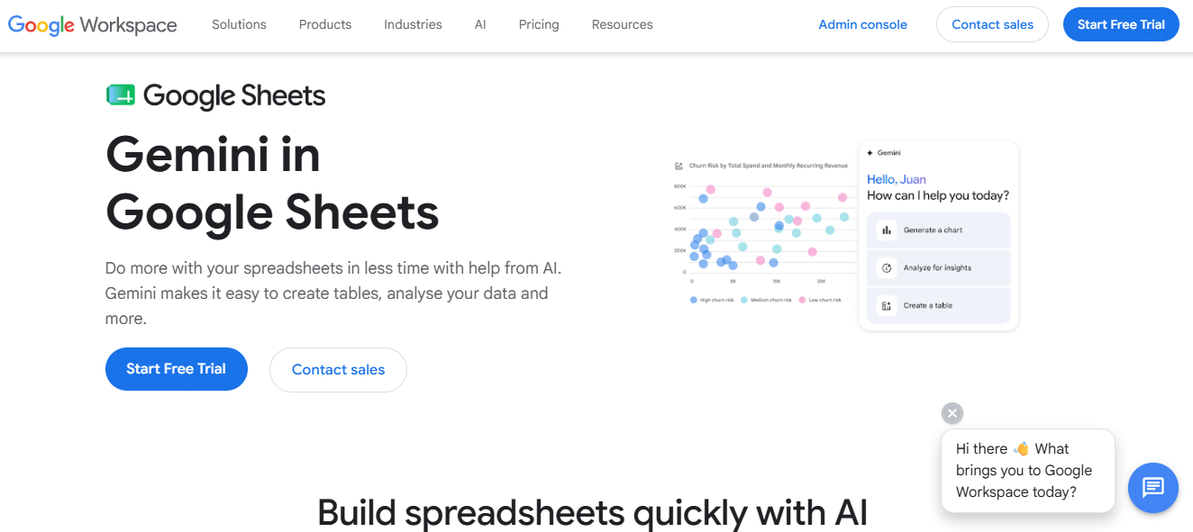 Gemini in Google Sheets