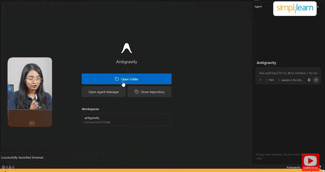  Explore the  Google Antigravity Workspace