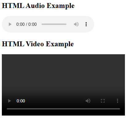 HTML Audio & Video Tags