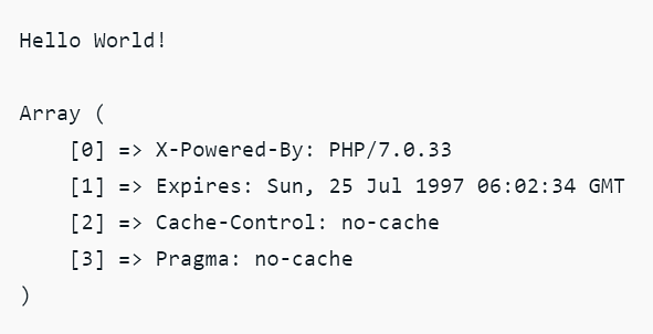 header post request php