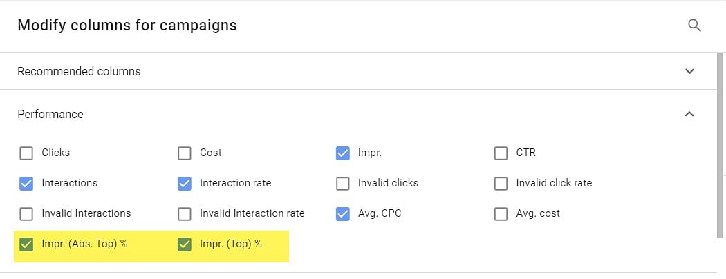 impressions google impressions google