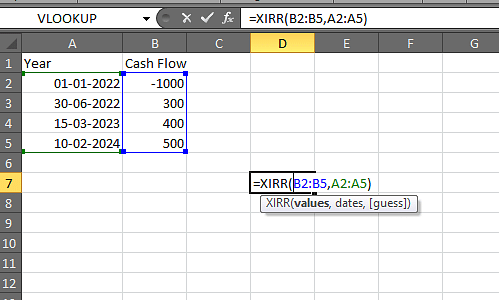 Irr formula online in excel