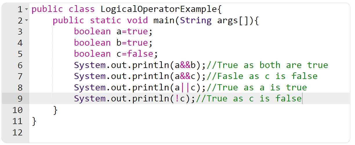 LogicalOperators