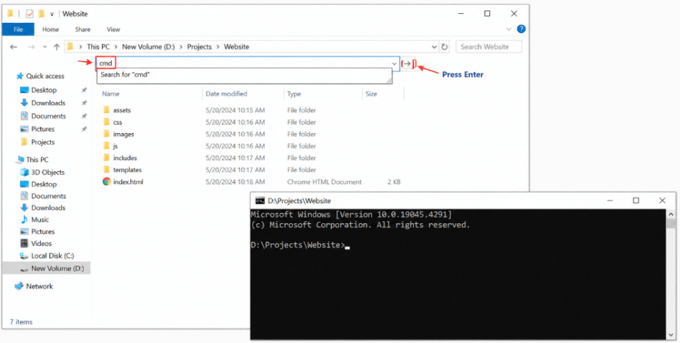 Open CMD in Any Folder