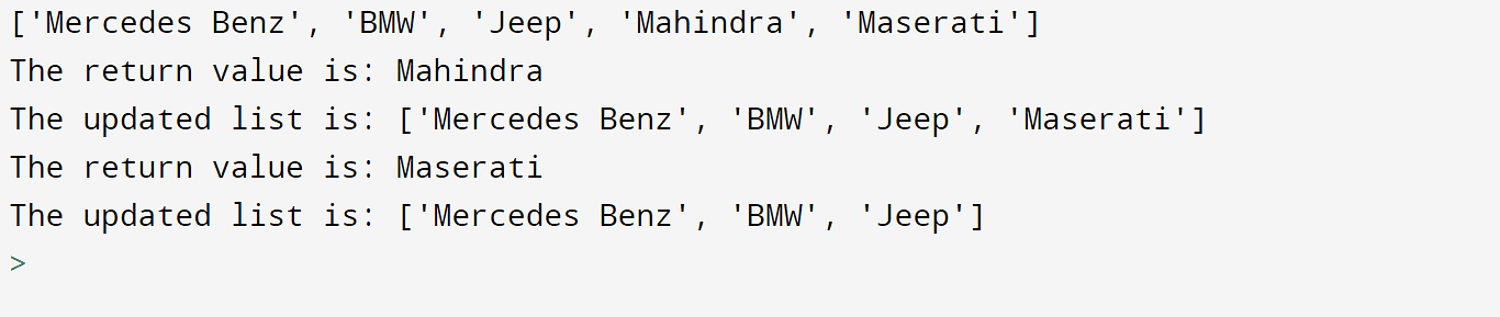 Pop in Python: to Pop Function Examples