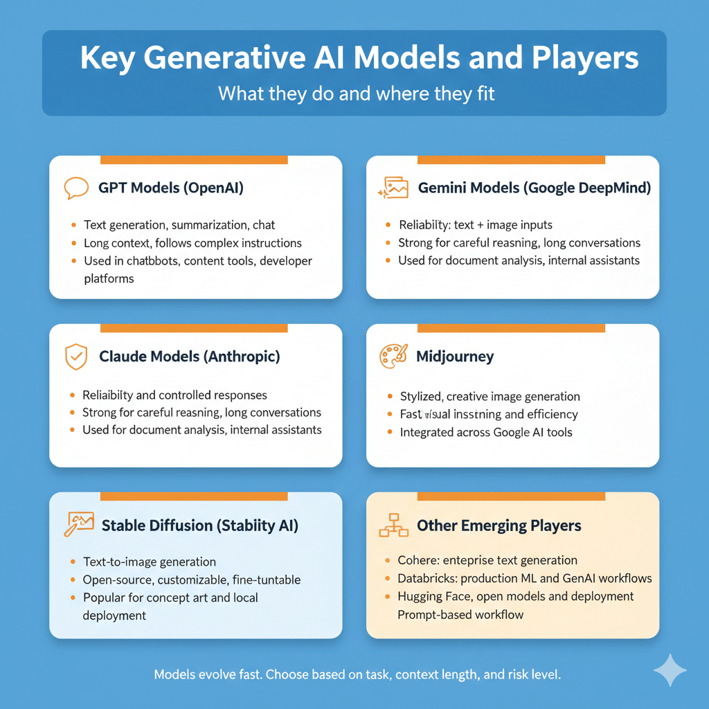 Popular Generative AI Models