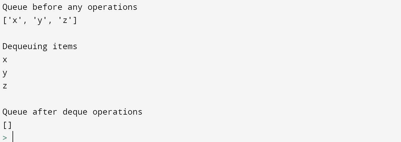 1Queue Data Structure In Python-methods Available