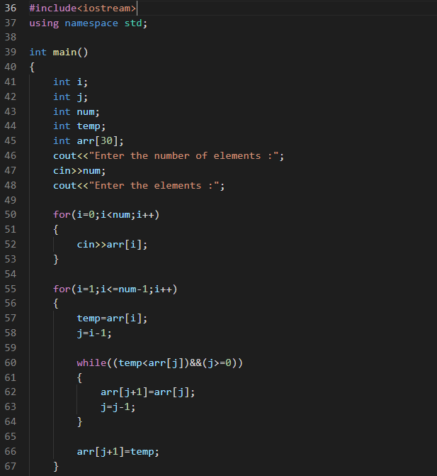 Bubble sort program in C 