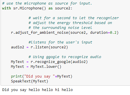 how to make speech recognition in python