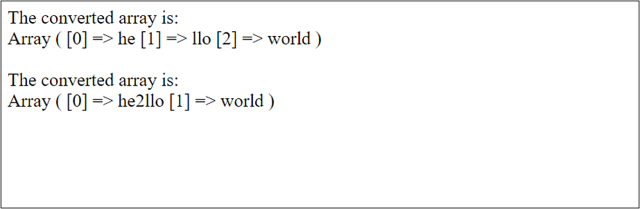 convert string array representation