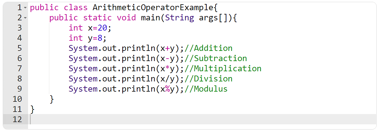 arithmetic assignment operator in java