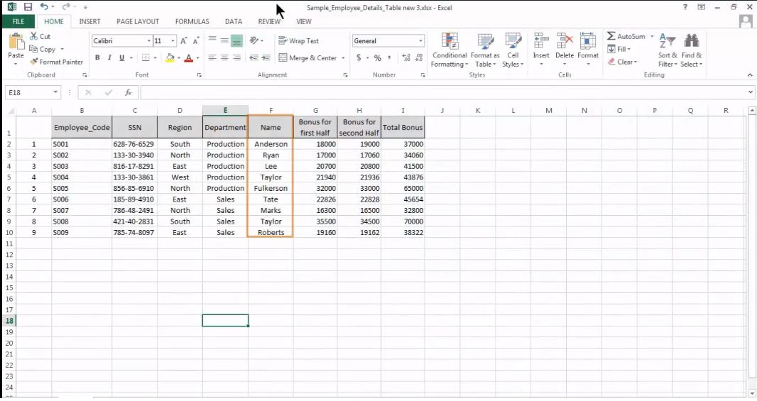 Insert Chart Excel 2013