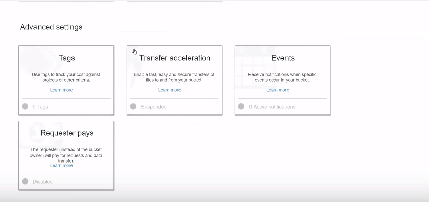 Go to properties and select transfer acceleration to enable it