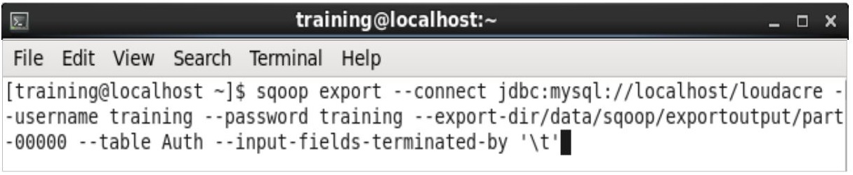 command-to-export-the-data-from-hadoop-using-sqoop