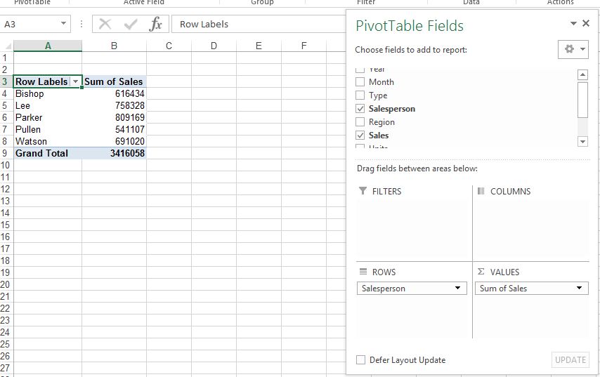 An Introduction To Pivot Table in Excel