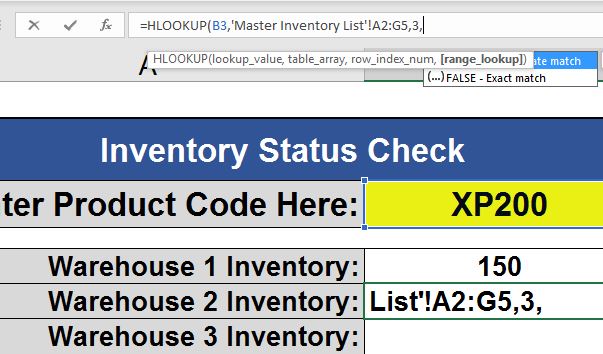 hlookup manual