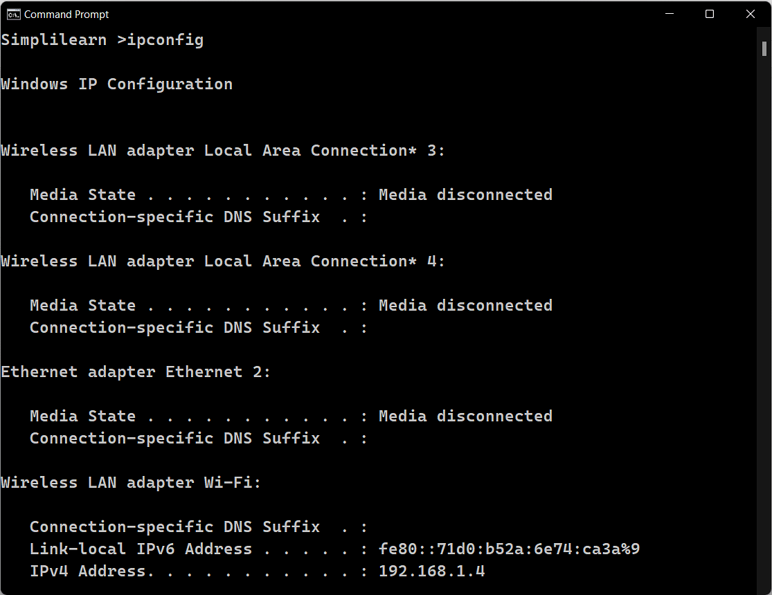 Configuring the Command Prompt Window