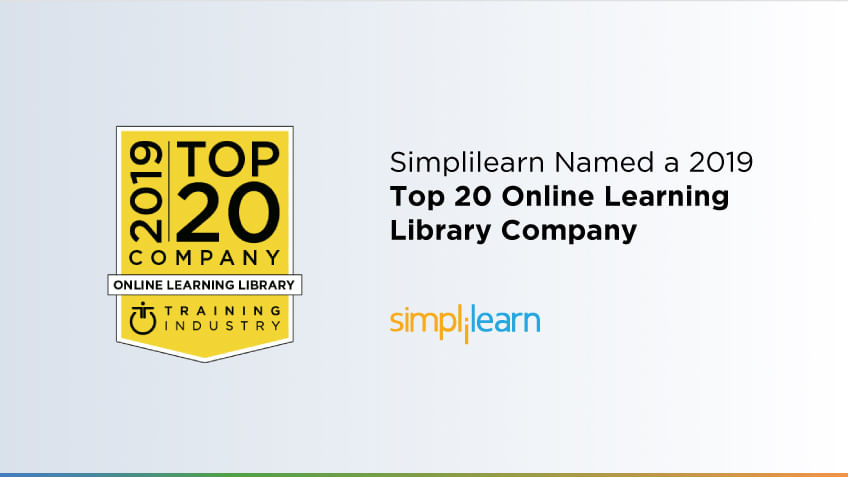 Simplilearn Named a 2019 Top 20 Online Learning Library Company