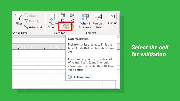 Add a tick/ cross into your Excel Data Validation •