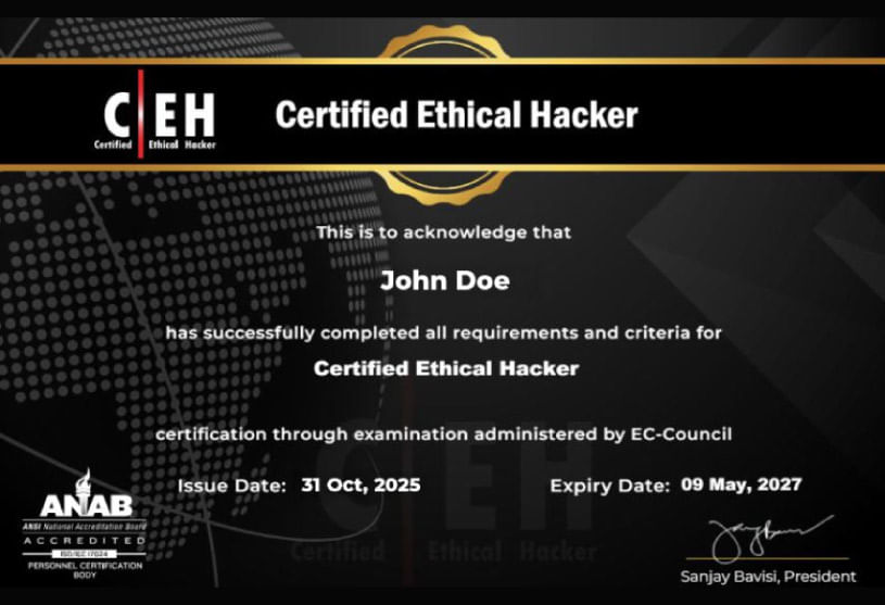 CEH Certificate