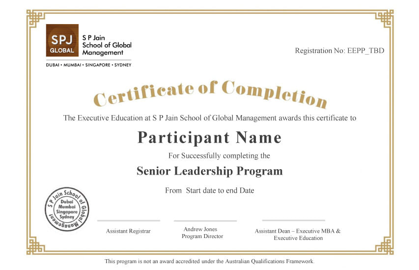 Completion Certificate